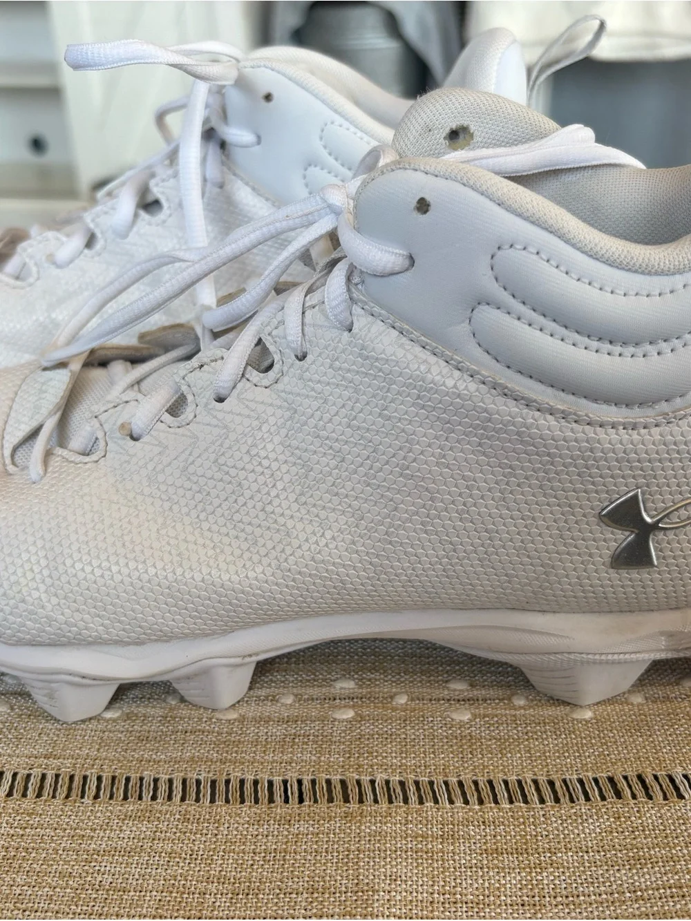 Under Armour White Football Cleats